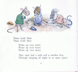 Tre topi freddi, tre topi freddi, si svegliano la mattina dopo